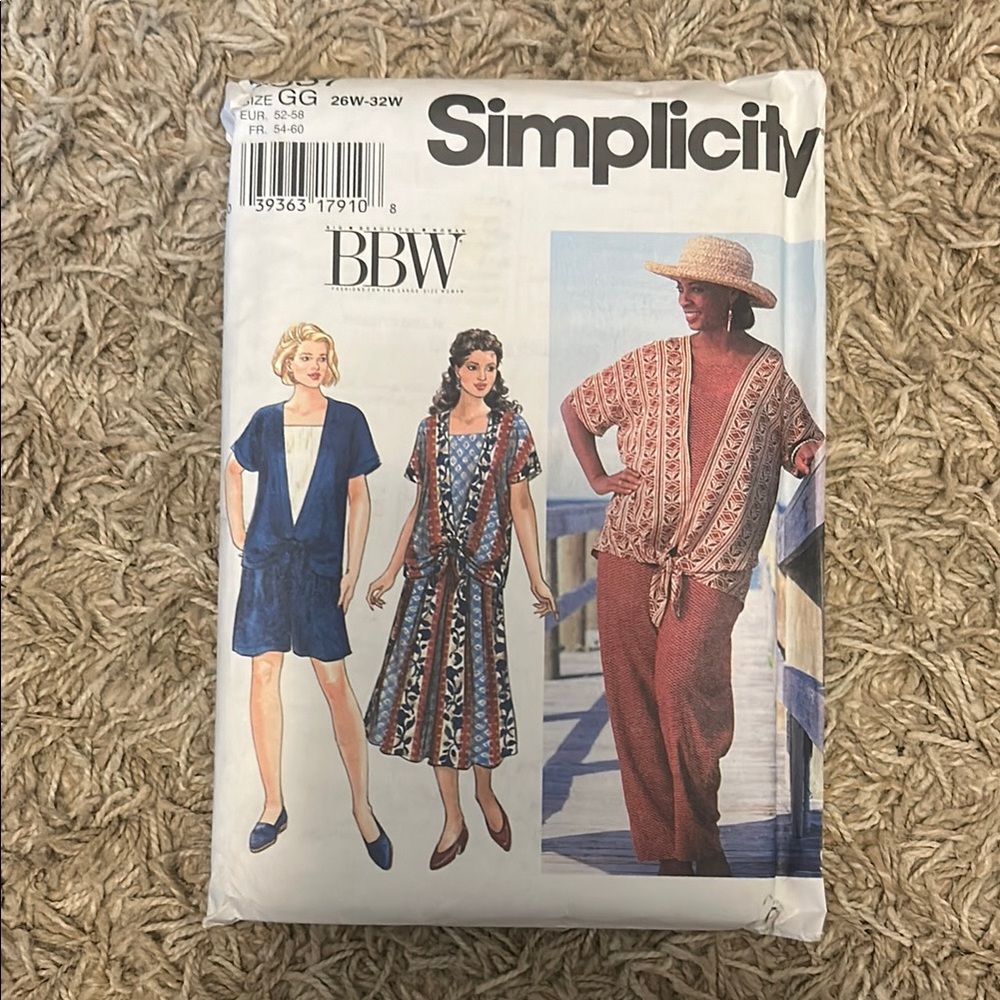 Simplicity Pattern for Women's Dresses in Blue and Red